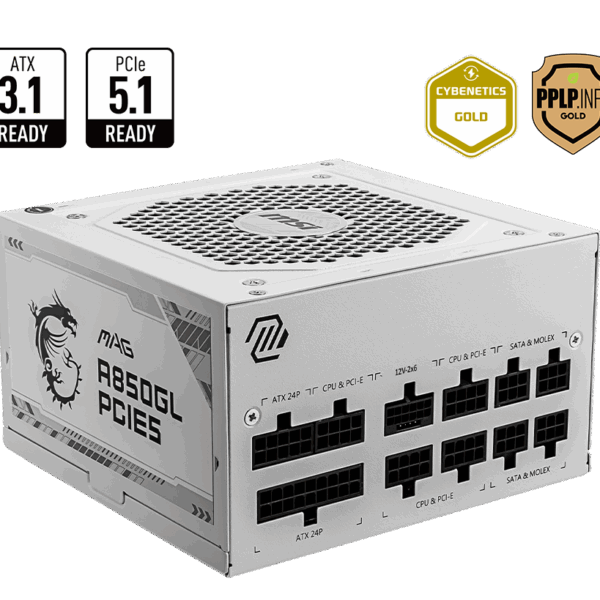 MSI MAG A850GL PCIe5 850W White SMPS