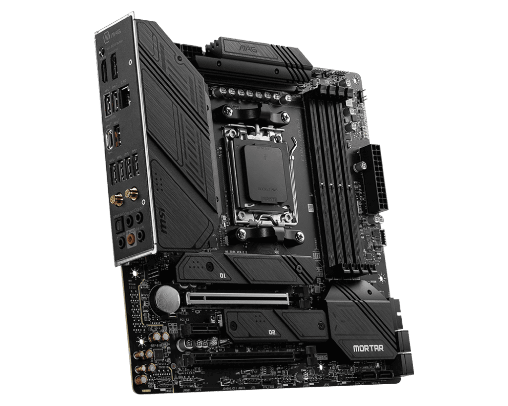 MSI MAG B650M Mortar WiFi mATX Motherboard AM5, DDR5 | PCIe 4.0, Dual M.2 Gen4, Wi‑Fi 6