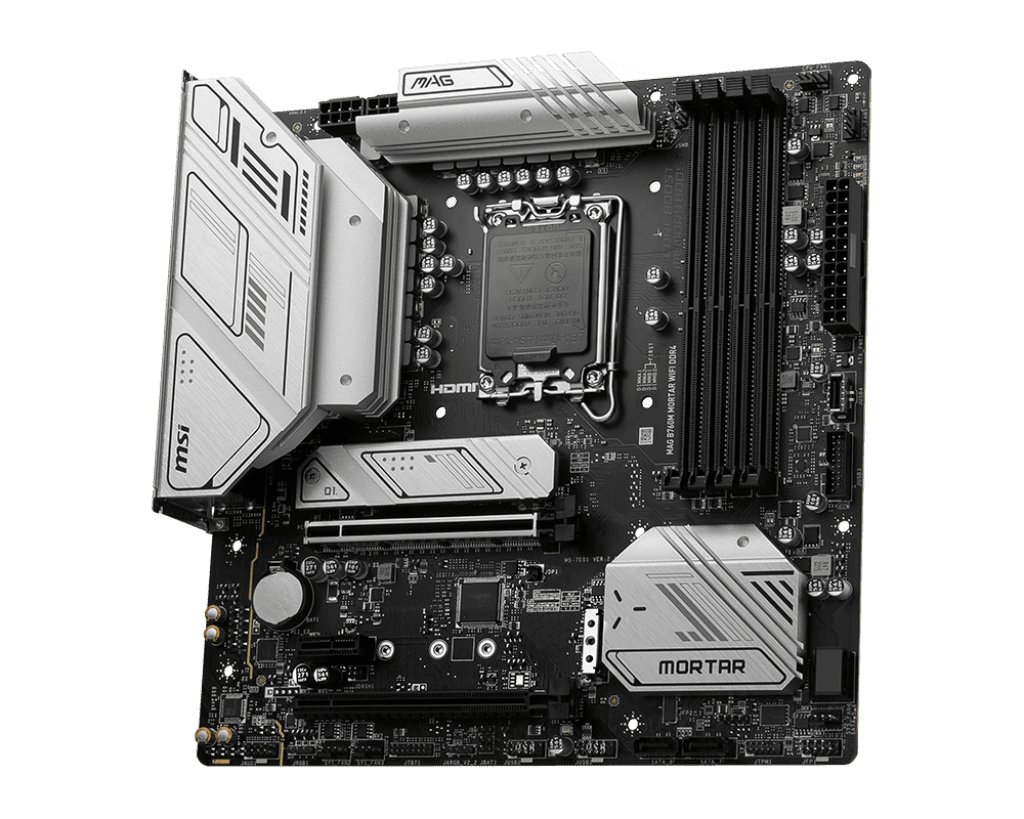 MSI MAG B760M Mortar WiFi DDR4 mATX Motherboard Intel LGA 1700 DDR4 | PCIe 5.0, Wi‑Fi 6E, 2.5G LAN, Dual M.2