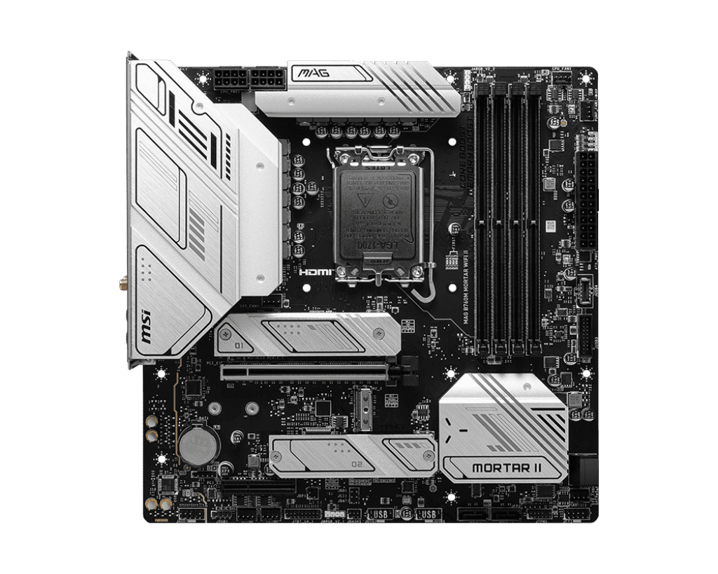 MSI MAG B760M Mortar WiFi DDR5 mATX Motherboard Intel LGA 1700 DDR5 | PCIe 5.0, Dual M.2 Gen4, Wi‑Fi 6