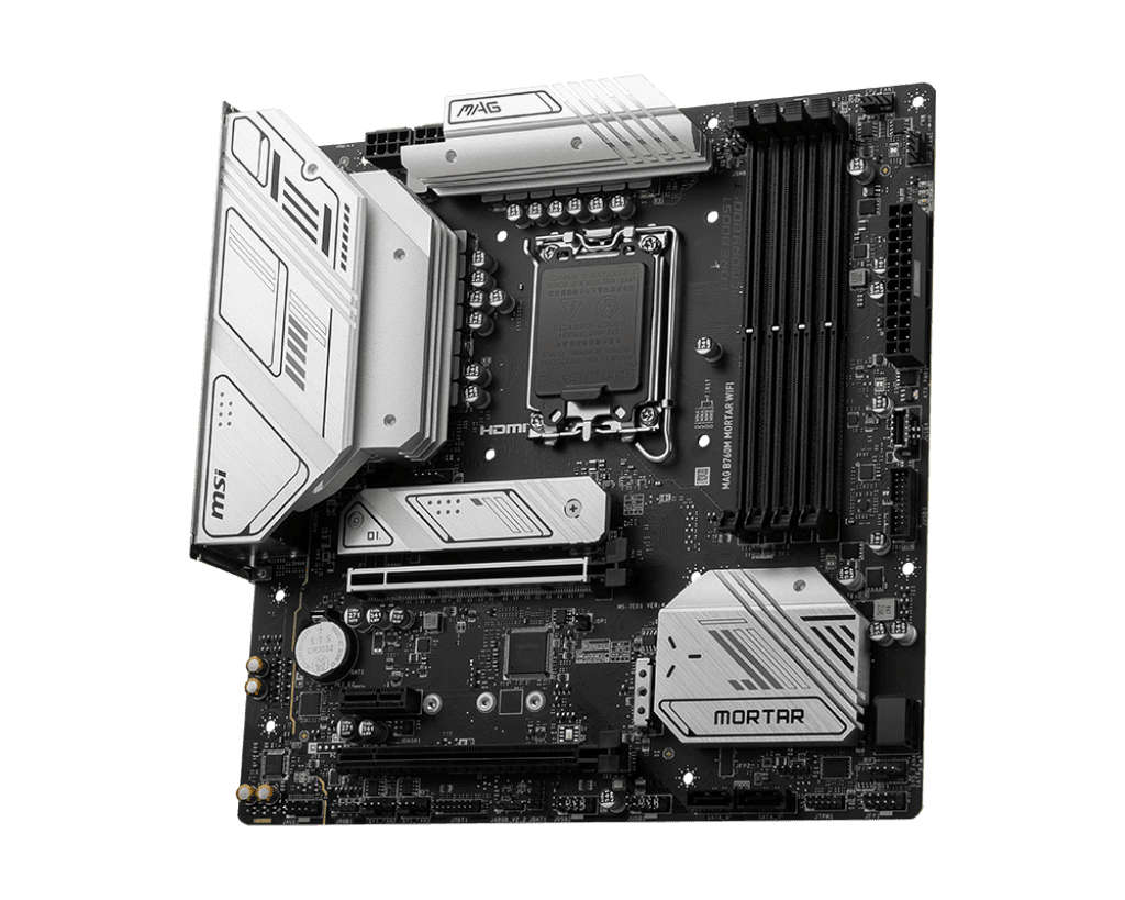 MSI MAG B760M Mortar WiFi DDR5 mATX Motherboard Intel LGA 1700 | DDR5 PCIe 5.0, Dual M.2 Gen4, Wi‑Fi 6E, 2.5G LAN