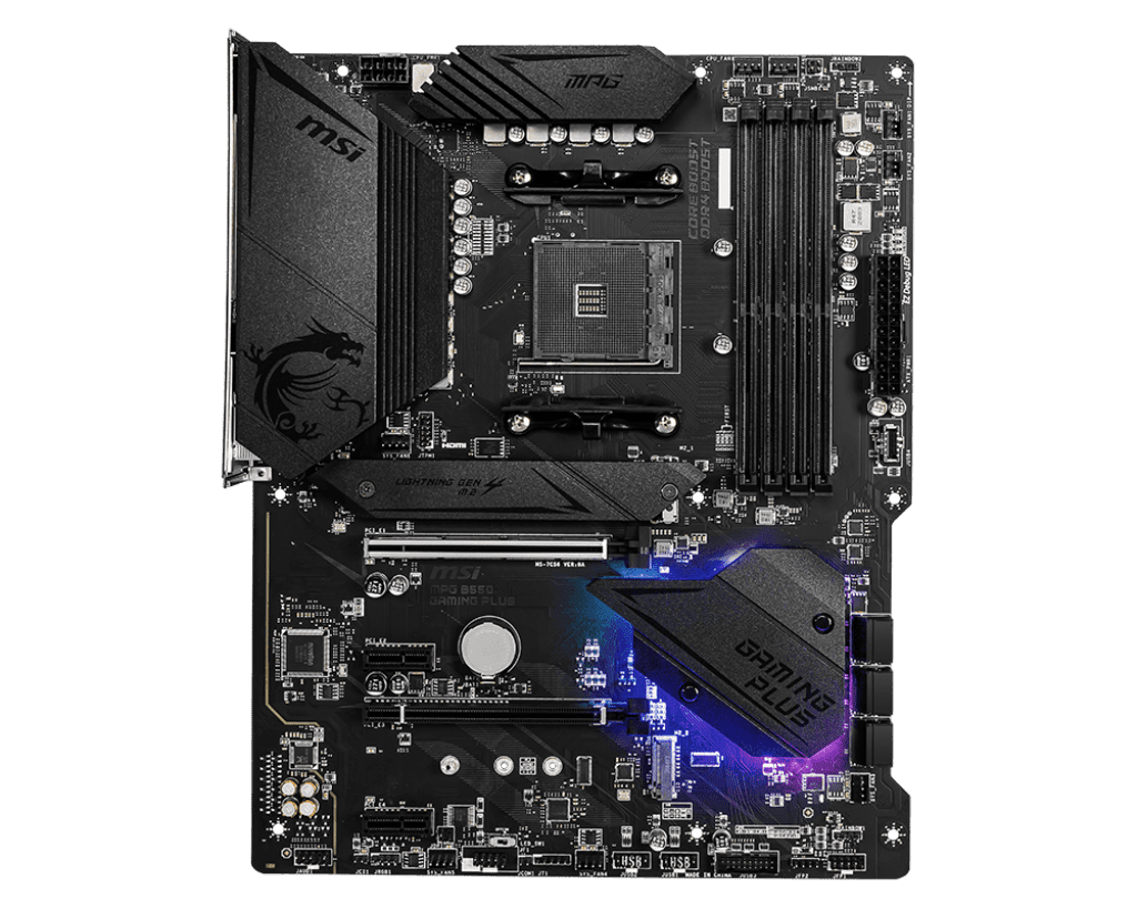 MSI MPG B550 Gaming Plus ATX Motherboard AM4 DDR4 | PCIe 4.0, Dual M.2, 2.5G LAN