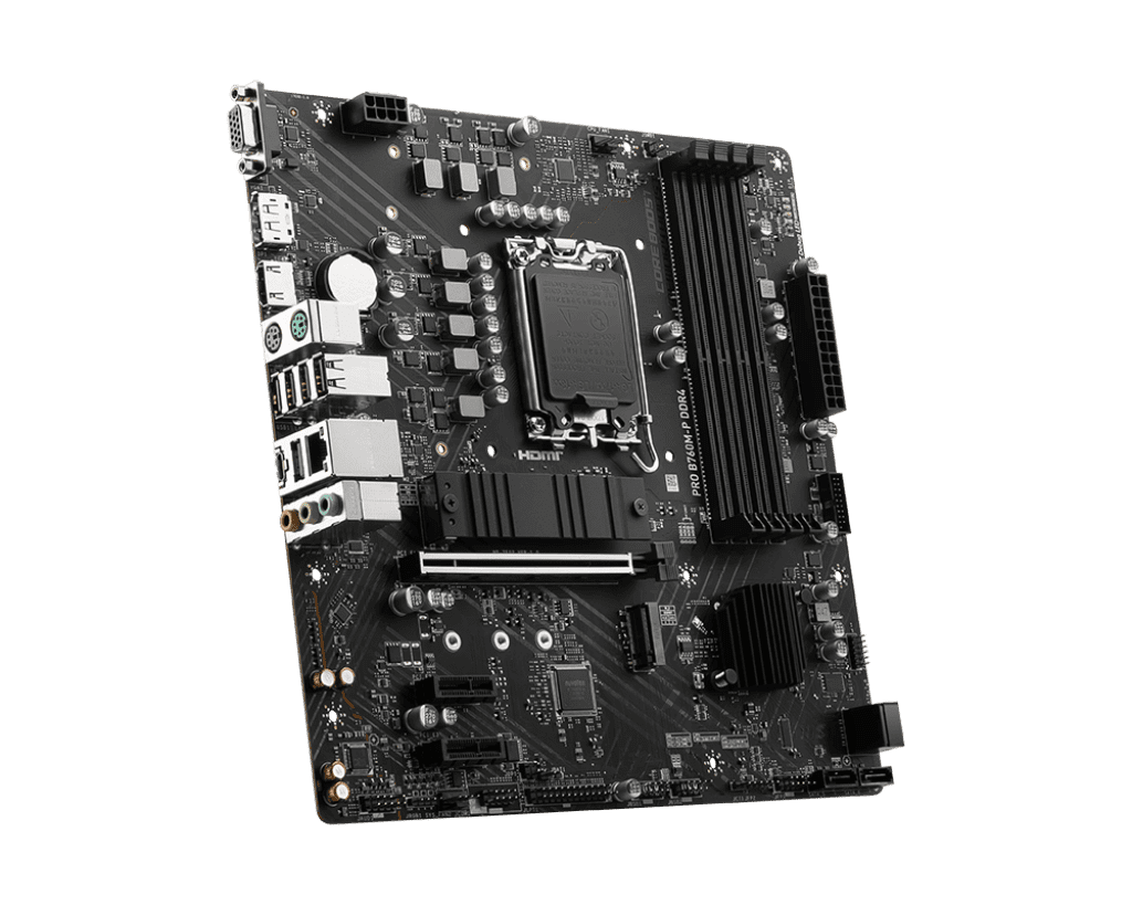 MSI PRO B760M‑P DDR5 Micro‑ATX Motherboard LGA 1700 DDR5 | PCIe 4.0 M.2, 2.5G LAN