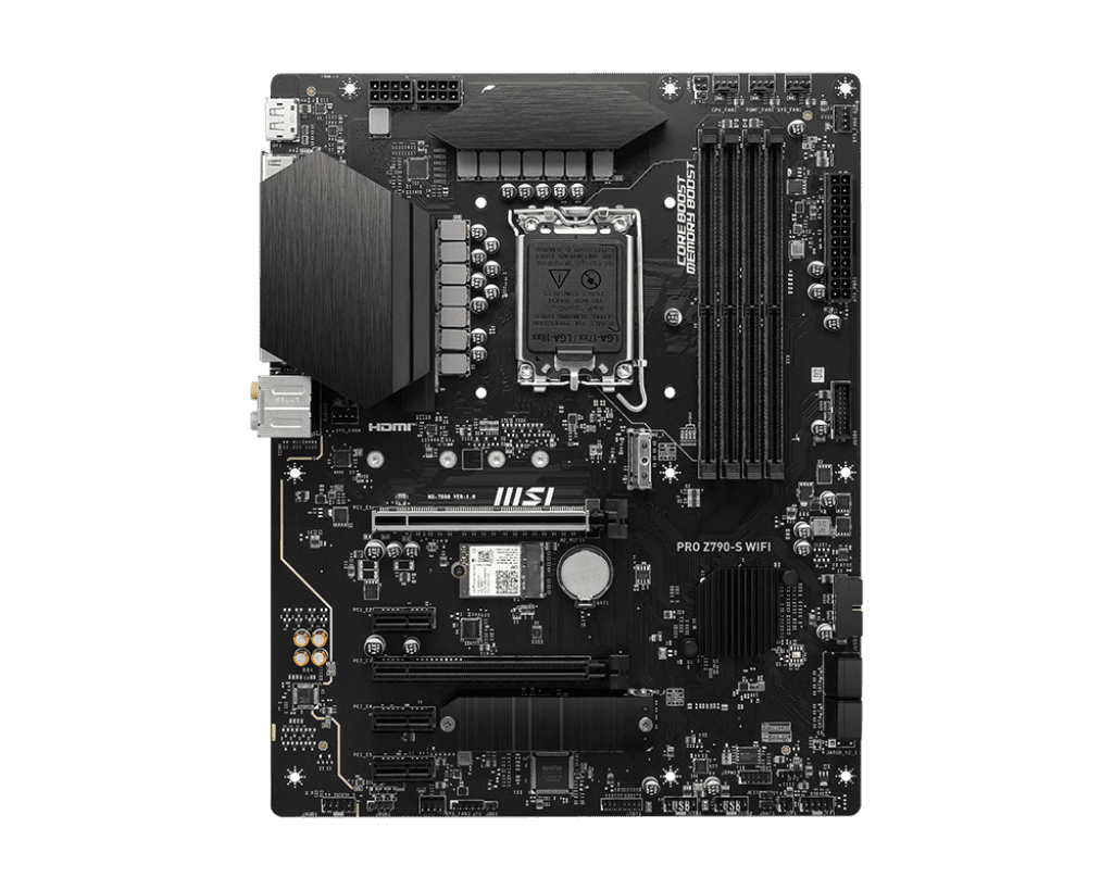 MSI PRO Z790‑S WiFi ATX Motherboard LGA 1700 DDR5 | PCIe 5.0 GPU Slot, Dual M.2 Gen4