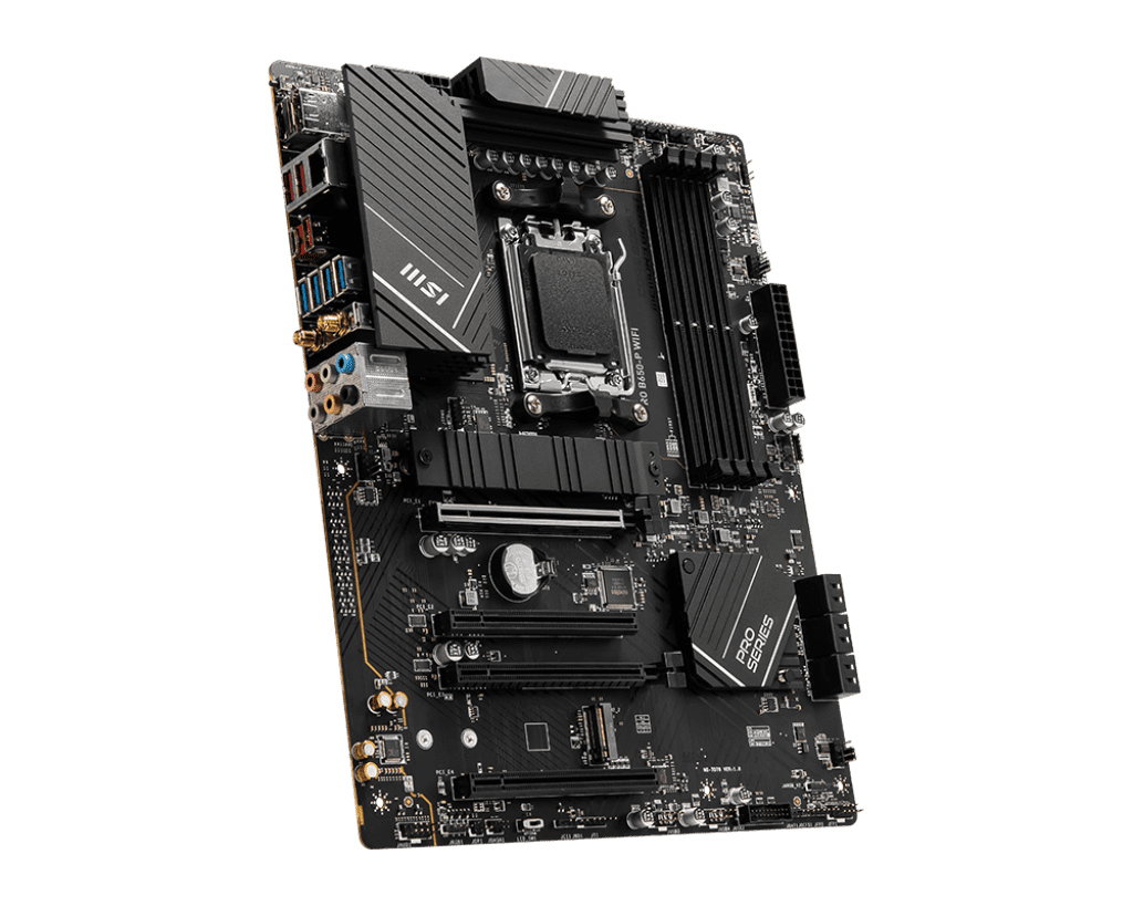 MSI Pro B650‑P WiFi ATX Motherboard AM5 DDR5 | PCIe 5.0 M.2, Dual M.2 Gen4