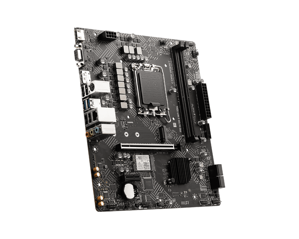 MSI PRO H610M‑G WiFi DDR4 Micro‑ATX Motherboard LGA 1700 DDR4 | PCIe 4.0 x16, M.2 + SATA