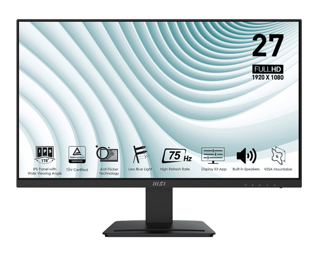 MSI Pro MP273U 27 Inch 4K UHD IPS Monitor – 60 Hz, Adaptive‑Sync, HDR‑Ready, Built‑In Speakers