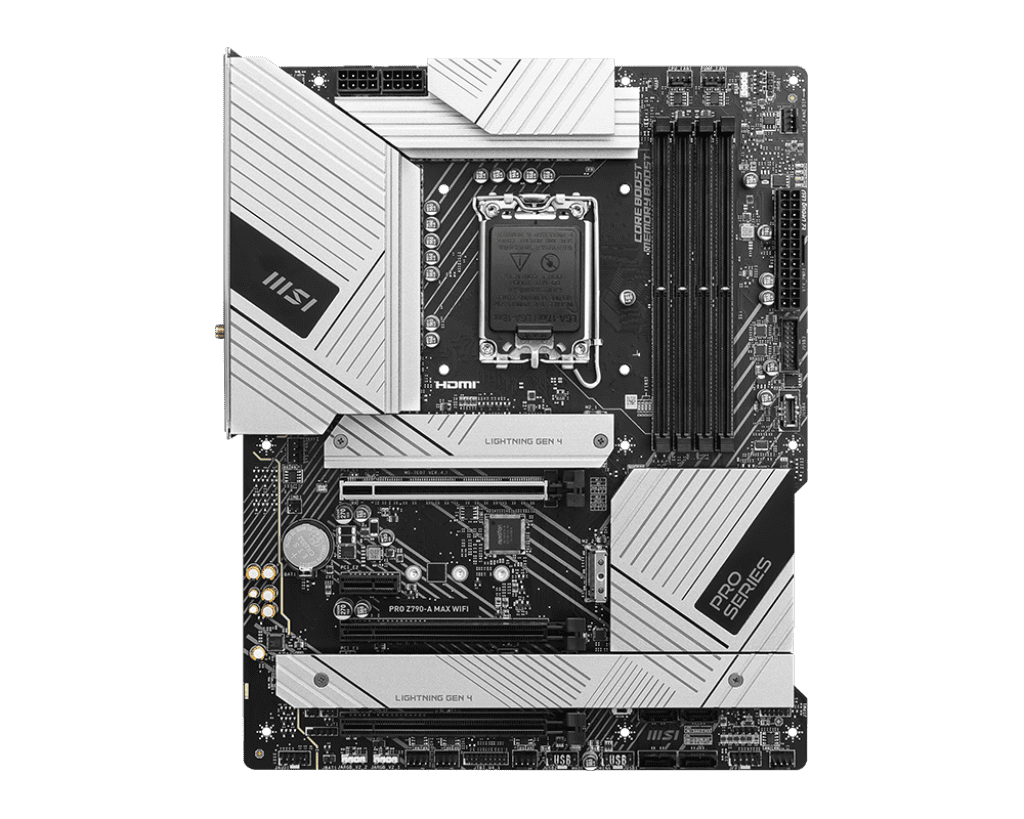MSI PRO Z790‑A Max WiFi DDR5 ATX Motherboard LGA 1700 DDR5 | PCIe 5.0 GPU Slot, Dual M.2 Gen4