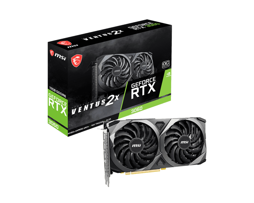 MSI GeForce RTX 3060 Ventus 2X 12GB GDDR6 OC Graphics Card | Dual TORX Fans, PCIe 4.0, Ampere Architecture