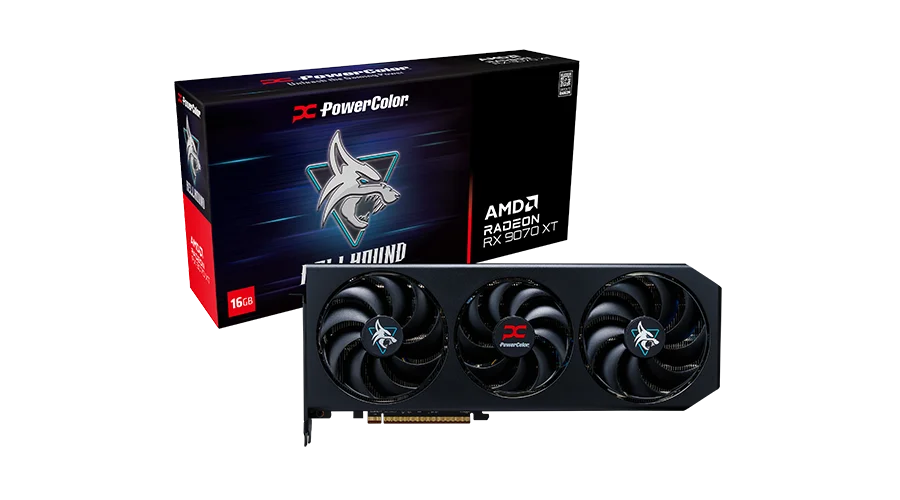 PowerColor Hellhound Radeon RX 9070 XT OC 16 GB GDDR6 Triple-Fan | Dual‑BIOS