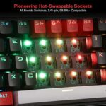 Redragon Castor K631 Pro - 65% Bluetooth + 2.4Ghz Wireless + Wired RGB Mechanical Keyboard (Red Switch)Magicwand SE K655 75% Wired Mechanical Keyboard White and Grey (Quiet Linear Red Switch)