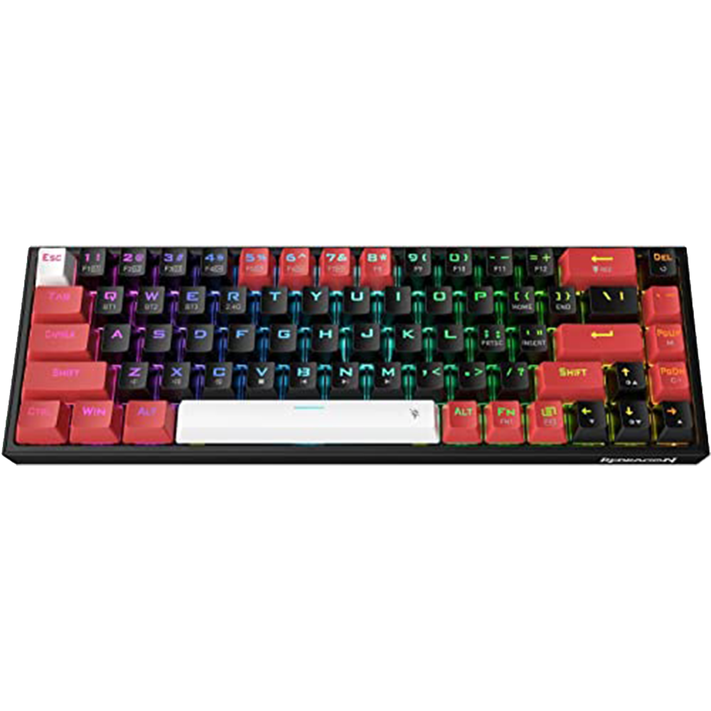 Redragon Castor K631 Pro - 65% Bluetooth + 2.4Ghz Wireless + Wired RGB Mechanical Keyboard (Red Switch)Magicwand SE K655 75% Wired Mechanical Keyboard White and Grey (Quiet Linear Red Switch)