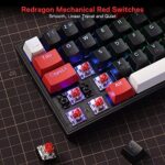 Redragon Castor K631 Pro - 65% Bluetooth + 2.4Ghz Wireless + Wired RGB Mechanical Keyboard (Red Switch)Magicwand SE K655 75% Wired Mechanical Keyboard White and Grey (Quiet Linear Red Switch)
