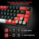 Redragon Castor K631 Pro - 65% Bluetooth + 2.4Ghz Wireless + Wired RGB Mechanical Keyboard (Red Switch)Magicwand SE K655 75% Wired Mechanical Keyboard White and Grey (Quiet Linear Red Switch)