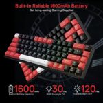 Redragon Castor K631 Pro - 65% Bluetooth + 2.4Ghz Wireless + Wired RGB Mechanical Keyboard (Red Switch)Magicwand SE K655 75% Wired Mechanical Keyboard White and Grey (Quiet Linear Red Switch)
