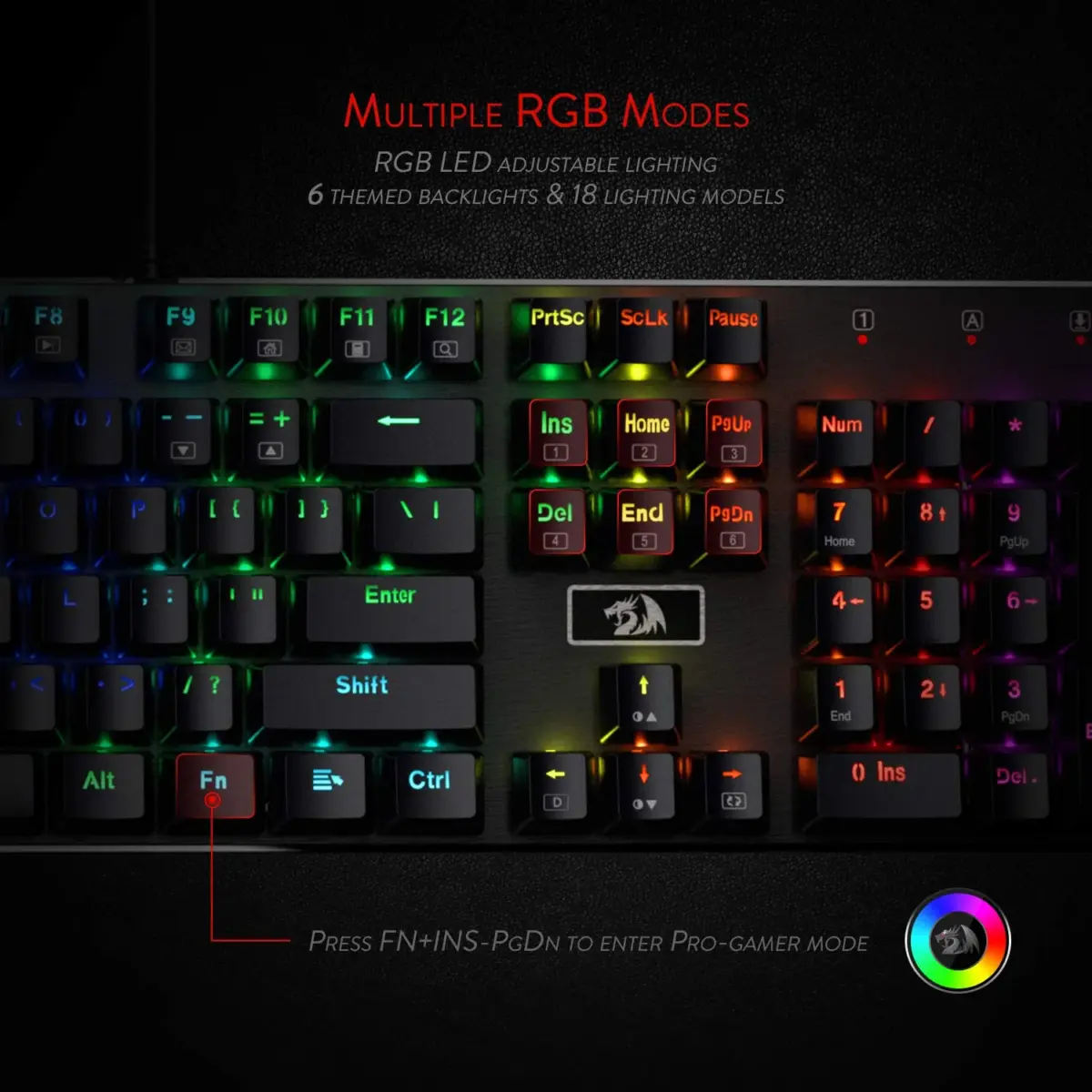 Redragon Devarajas K556 - 104 Keys Wired Mechanical Keyboard (Brown Switch)