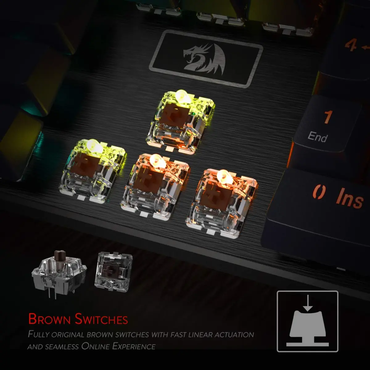 Redragon Devarajas K556 - 104 Keys Wired Mechanical Keyboard (Brown Switch)