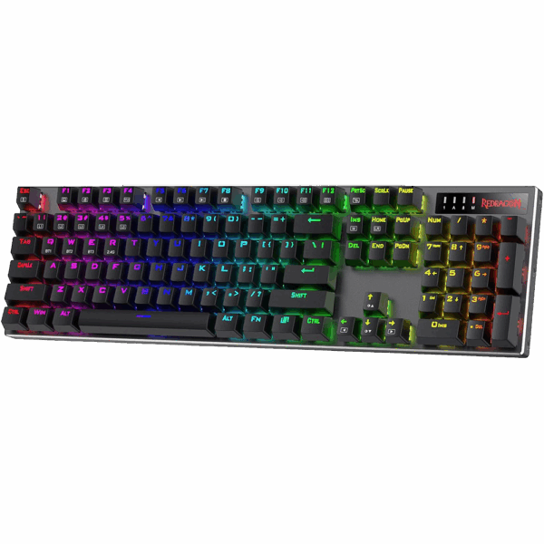 Redragon Dharma Pro K556 Pro - 104 Keys Bluetooth+2.4Ghz+Wired Mechanical Keyboard (Quiet Linear Red Switch)