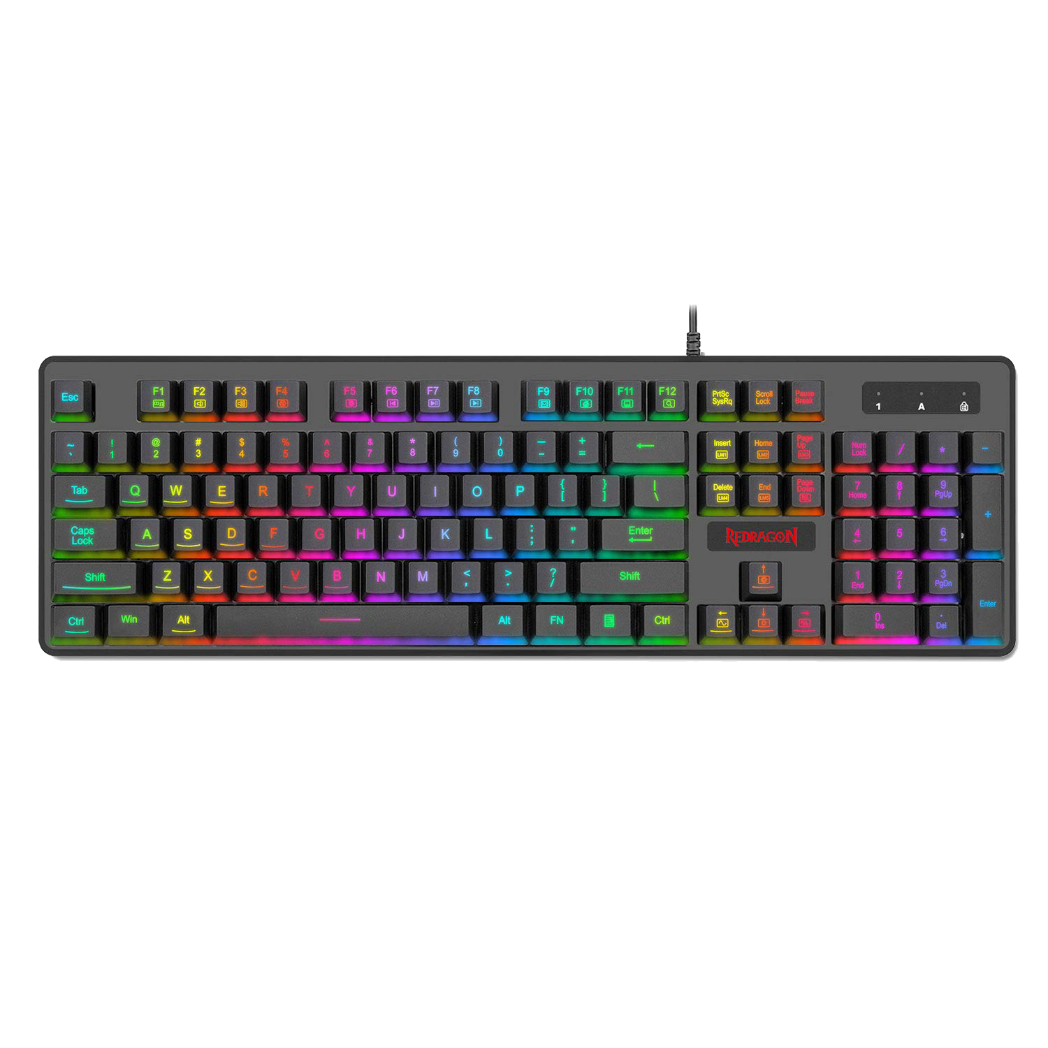 Redragon Dyaus Pro K509-1 - 104 Keys RGB Wired Keyboard without side LED (Mechanical Feel)