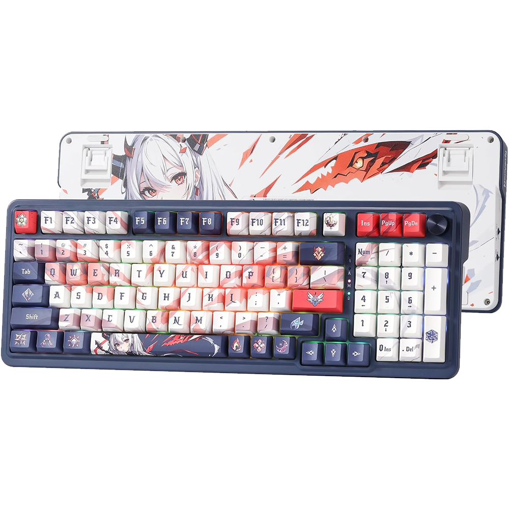 Redragon Eisa Pro K686 Pro Wired+2.4Ghz+BT Mechanical Keyboard Anime Theme (Custom Hi-Fi Linear Switch)