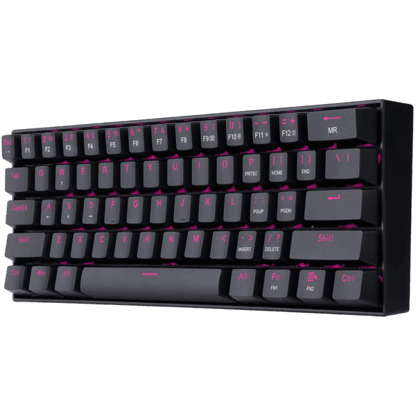 Redragon Fizz K617 - 60% Wired Mechanical Keyboard Black (Red Switches)
