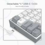Redragon Fizz K617 - 60% Wired Mechanical Keyboard White and Grey (Red Switches)