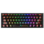 Redragon Fizz K617 - 60% Wired Mechanical Keyboard Black Transparent (Translucent Custom Switch)