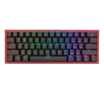 Redragon Fizz Pro K616 - 60% Wired+2.4Ghz+BT Mechanical Keyboard Black (Red Switch)
