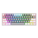 Redragon Fizz Pro K616 - 60% Wired+2.4Ghz+BT Mechanical Keyboard Grey and White (Red Switch)