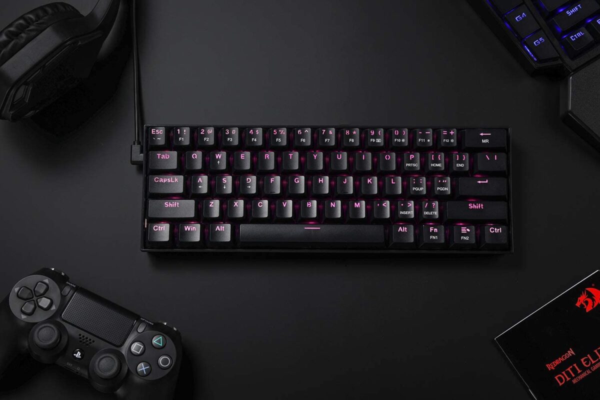 Redragon K630 Pink LED Dragon Born Keyboard (Brown Switch)