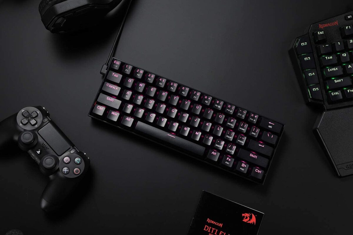 Redragon K630 Pink LED Dragon Born Keyboard (Brown Switch)
