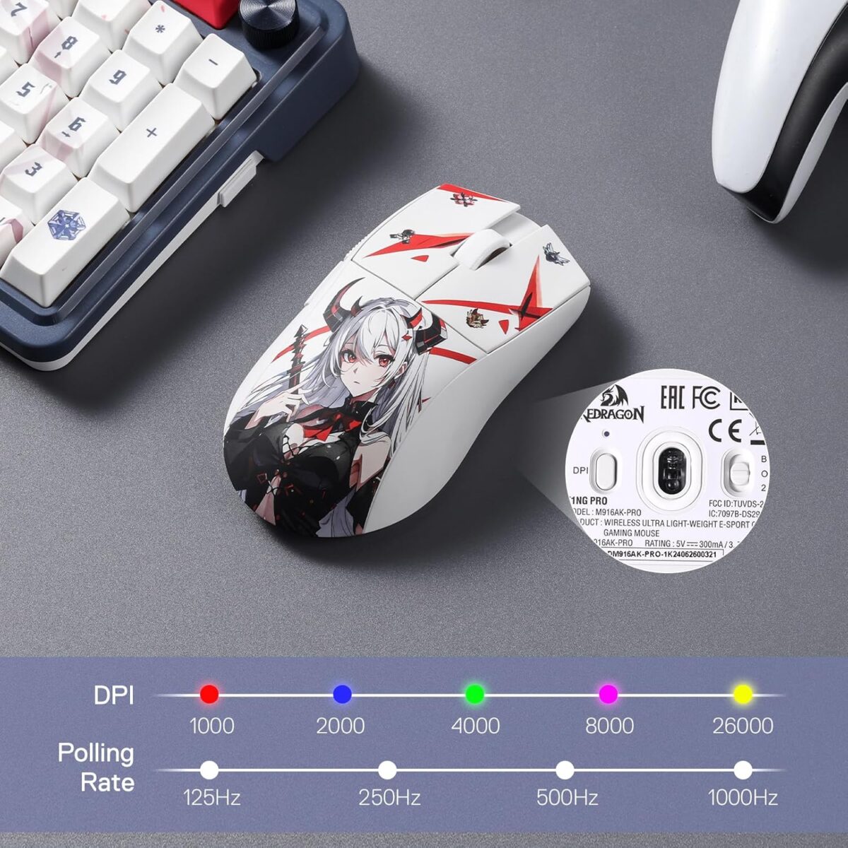Redragon M916 AK Pro 3-Mode Wireless Gaming Mouse