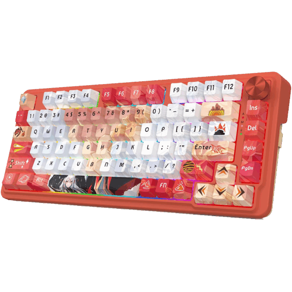 Redragon Ucal Pro K673 Pro - 75% Wired+2.4Ghz+BT Mechanical Keyboard Anime Theme (Custom Hi-Fi Linear Switch)