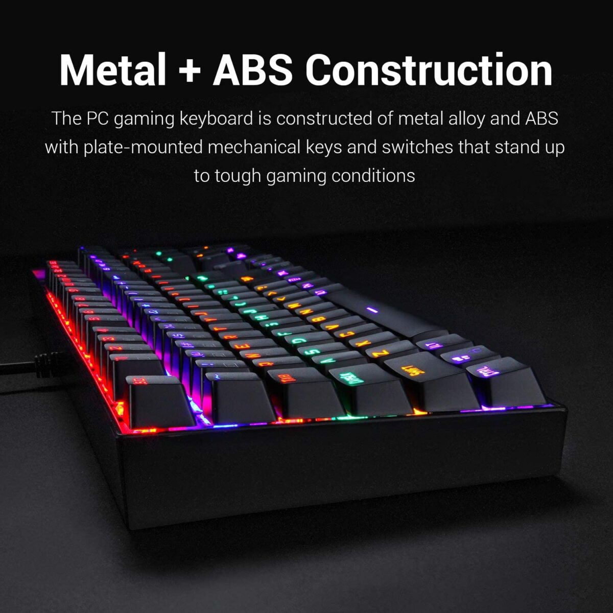 Redragon Vara K551-104 Wired Mechanical Keyboard Rainbow Black (Red Switch)