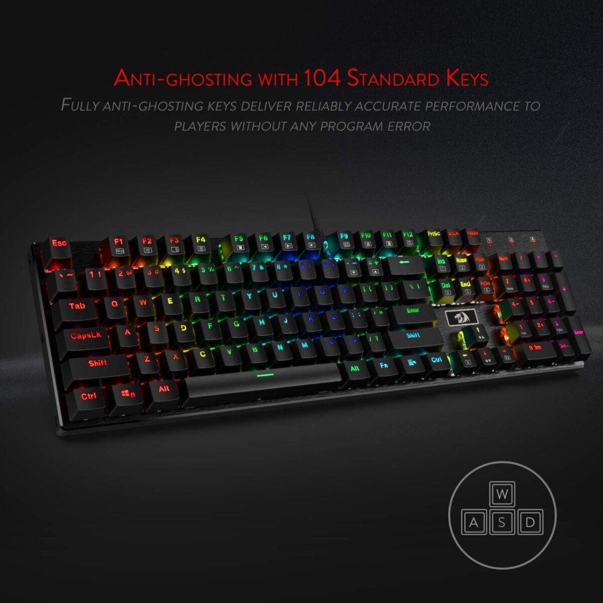 Redragon Vata K580 - 104 Anti Ghosting Keys Wired Mechanical Keyboard (Blue Switch)