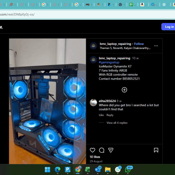 ICEMASTER Dynamite X7 Mid-Tower Computer Case/Gaming Cabinet - Black (7 Argb Fans) | Support ATX, Micro-ATX, Mini-ITX | Pre-Installed 3 Side Fans, 1 Rear Fan & 3 Bottom Fans