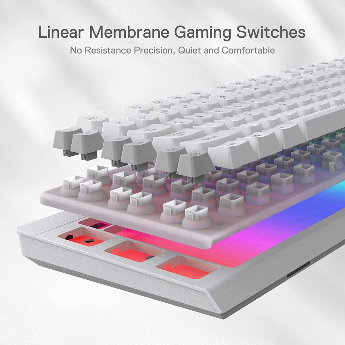 Redragon Shiva K512-Wired Membrane Keyboard RGB White