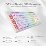 Redragon Shiva K512-Wired Membrane Keyboard RGB White