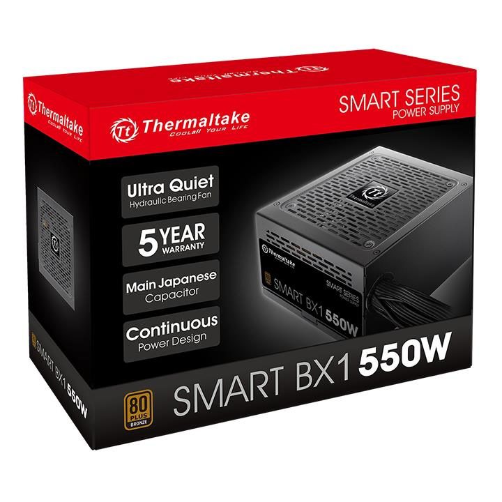 Thermaltake Smart BX1 550W Power Supply – 80 Plus Bronze Certified, Semi-Modular