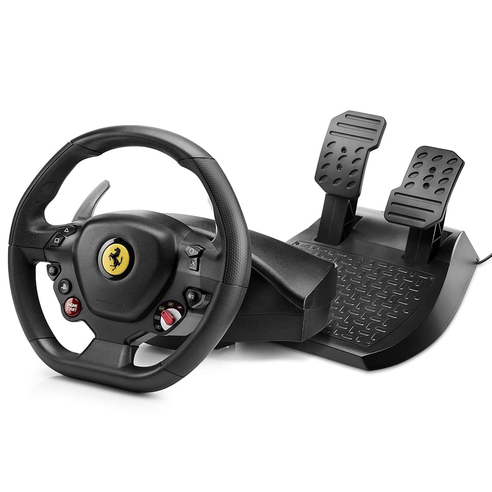 Thrustmaster T80 Ferrari 488 GTB Edition Racing Wheel – Official PlayStation Licensed Gaming Console Accessory