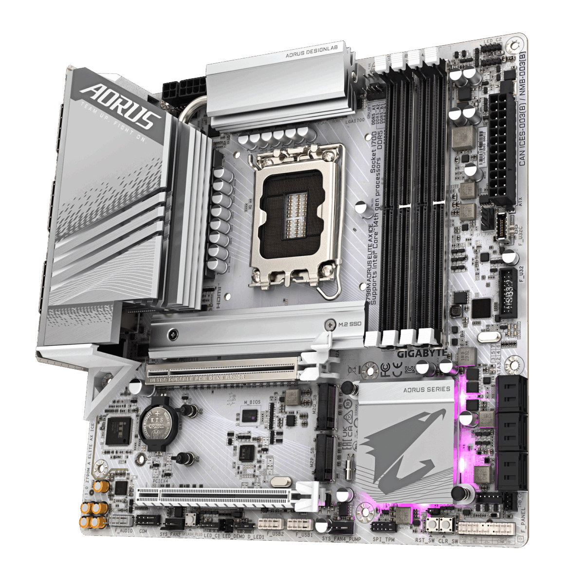 Gigabyte Z790m Aorus Elite AX Ice Motherboard - Image 5