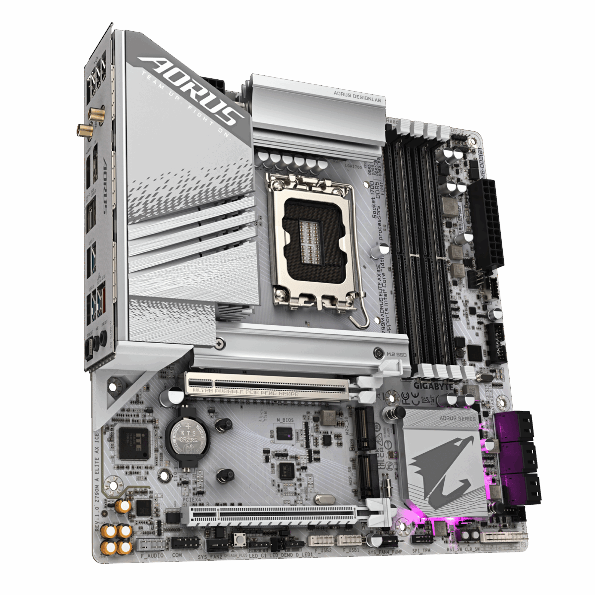 Gigabyte Z790m Aorus Elite AX Ice Motherboard - Image 3
