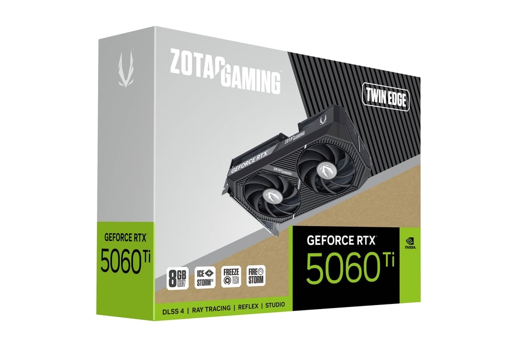 Zotac Gaming GeForce RTX 5060 Ti Twin Edge 8GB GDDR7 Graphics Card | Dual-Fan Design, Ada Architecture, DLSS 3.5, Ray Tracing