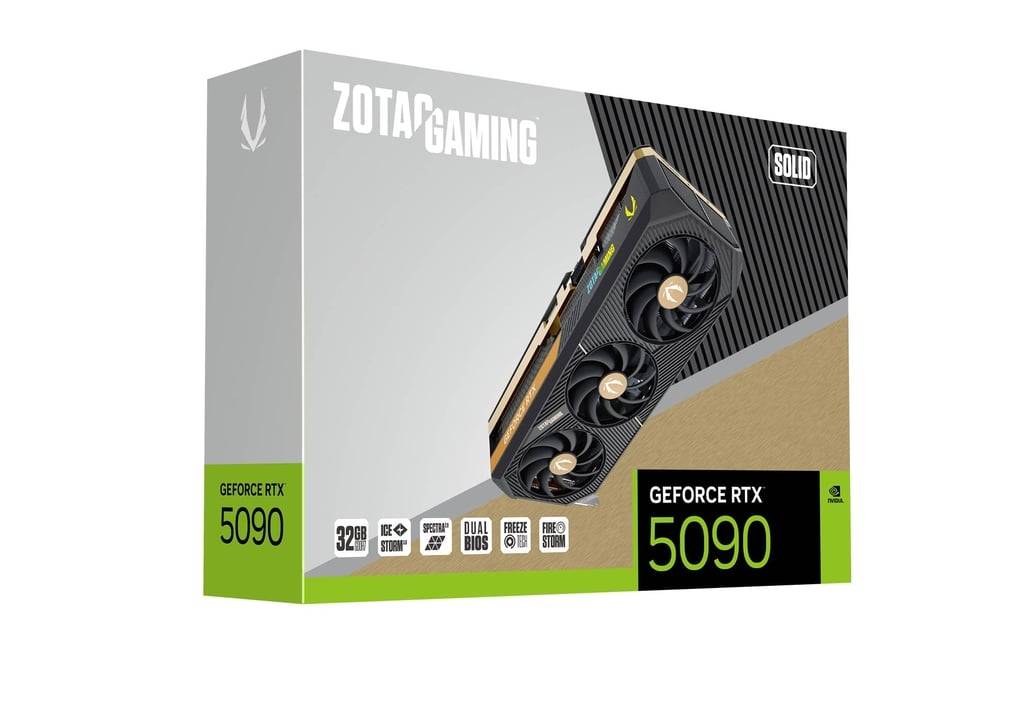Zotac RTX 5090 Solid 32GB GDDR7 Graphics Card DLSS 4 | PCIe 5.0, IceStorm 3.0 Cooling
