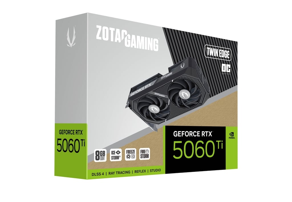 Zotac RTX 4060 Ti 8GB Twin Edge OC Graphics Card GDDR6 | DLSS 3, Ray tracing, and Dual-Fan Cooling