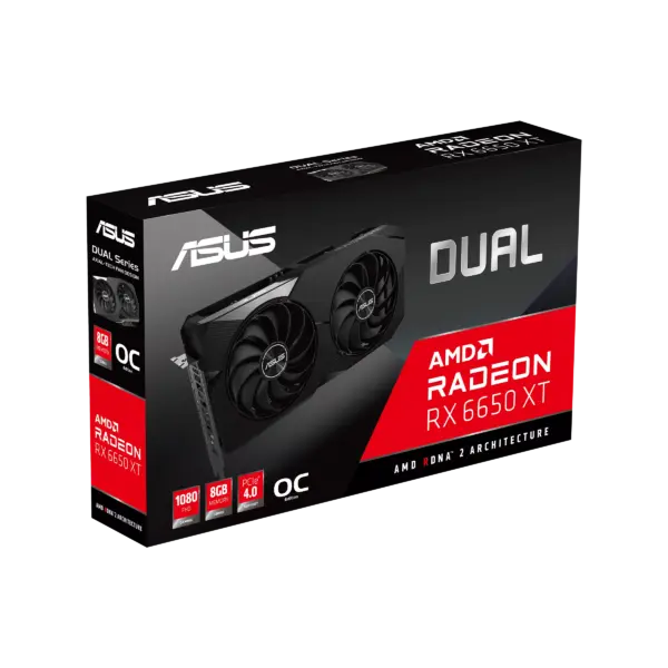 Asus Dual Radeon RX 6650 XT OC Edition 8GB GDDR6 Graphics Card