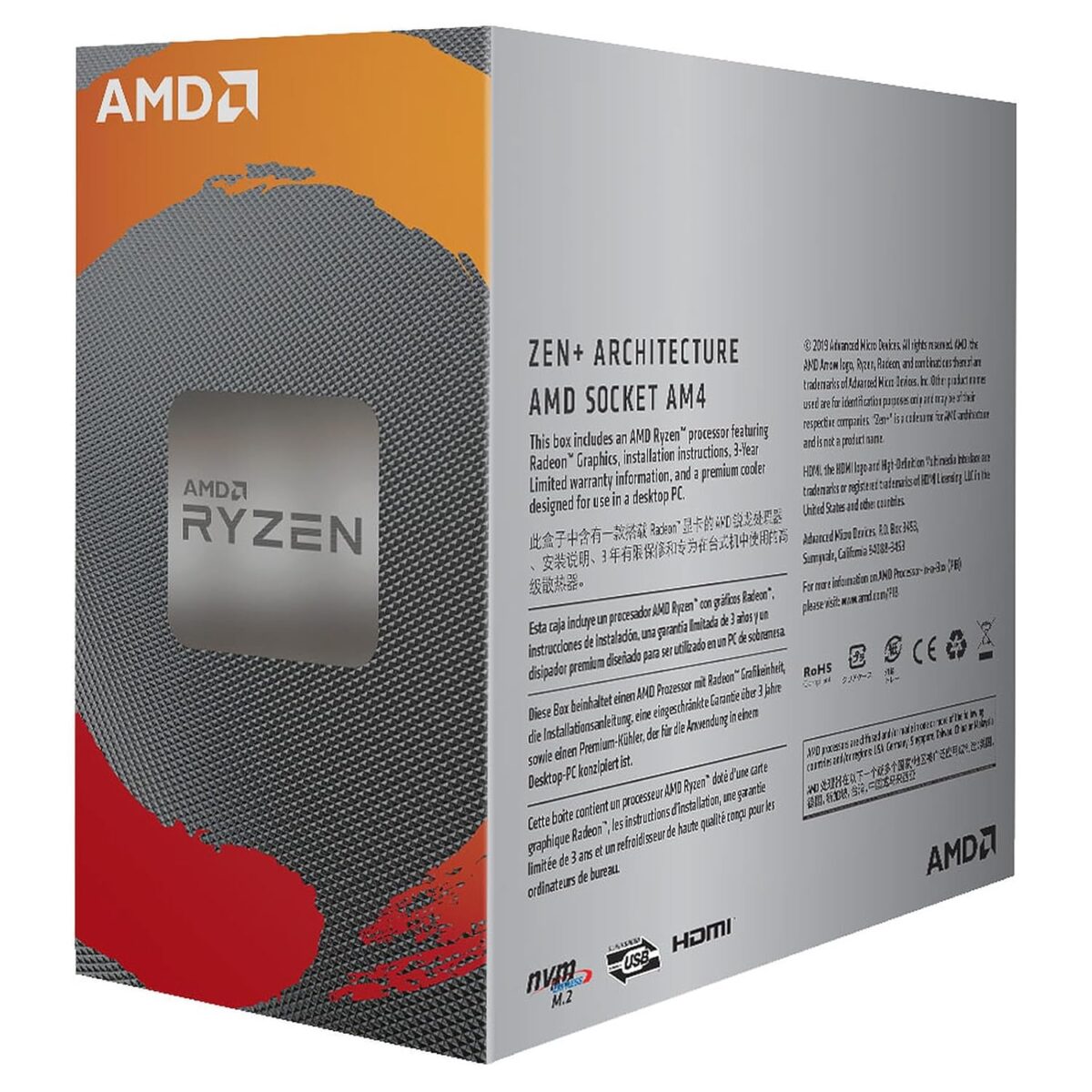 AMD Ryzen 3 3200G Desktop Processor with Radeon Vega 8 Graphics (4 Cores, 4 Threads, up to 4.0GHz, AM4 Socket) - Image 3