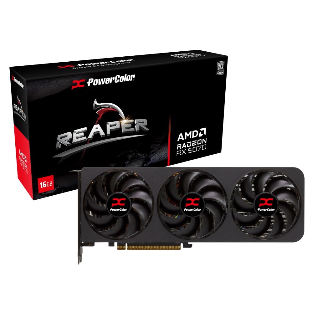 51KS+A63CYL._SL1000_ PowerColor Reaper AMD Radeon RX 9070 16GB GDDR6 - Image 1