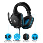 Logitech G431 with 7.1 Surround Sound, DTS X 2.0, 50 mm Audio Drivers, USB and 3.5 mm Jack, Flip-to-Mute Mic Wired Over Ear Headphones with Mic for PC - Black - Image 7