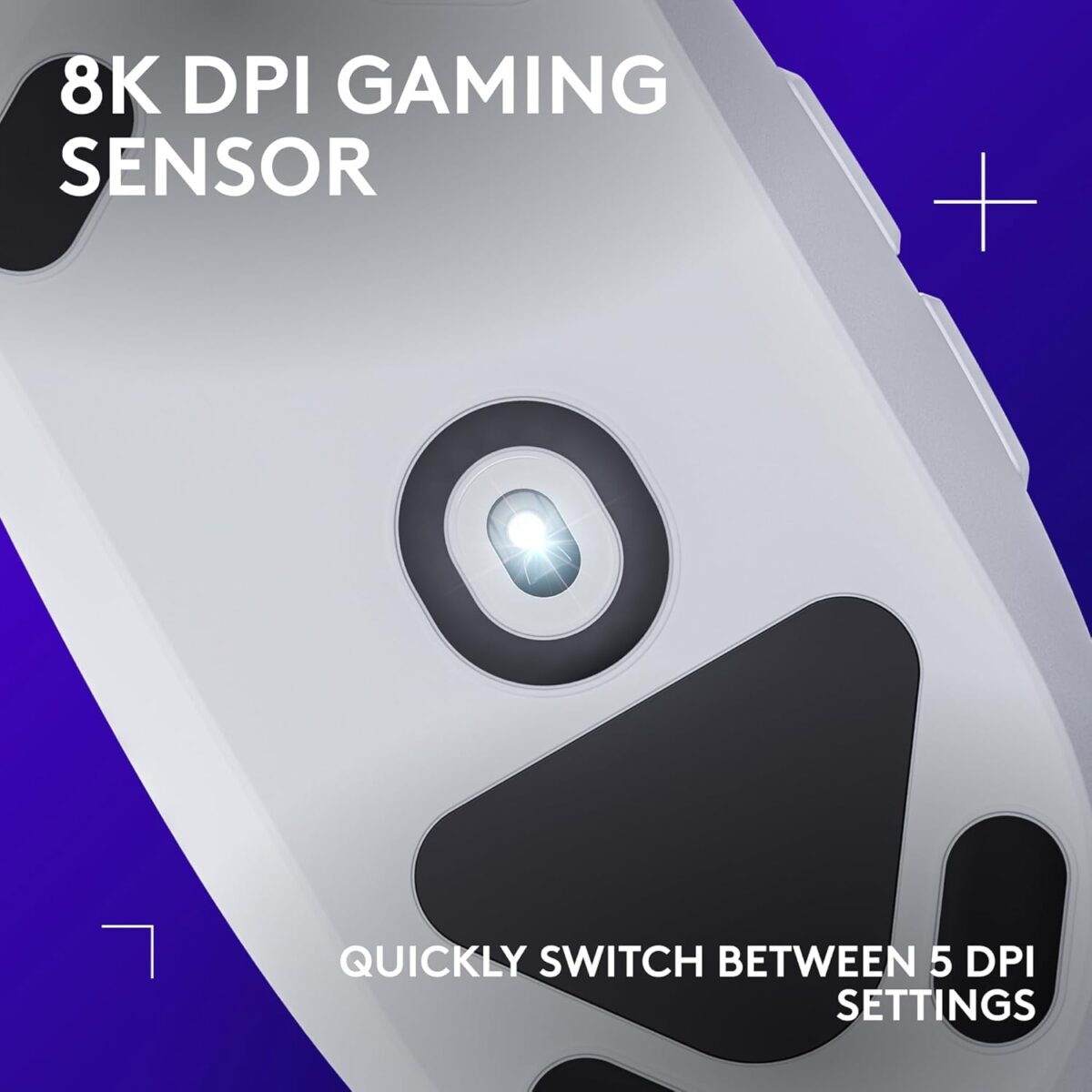 Logitech G203 Wired Gaming Mouse, 8,000 DPI, Rainbow Optical Effect LIGHTSYNC RGB, 6 Programmable Buttons, On-Board Memory, Screen Mapping, PC/Mac Computer and Laptop Compatible - White - Image 8